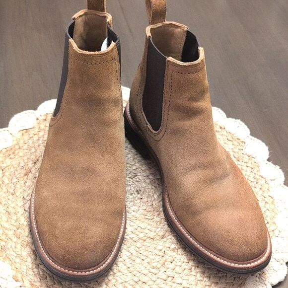 UGG Men's Baldvin Tan Suede Chelsea Boots Size 9.5 - Picture 4 of 11